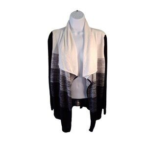 Chicos Travelers Open Front Cardigan Ombre Knit Drape Sweater M L Y2K Cozy